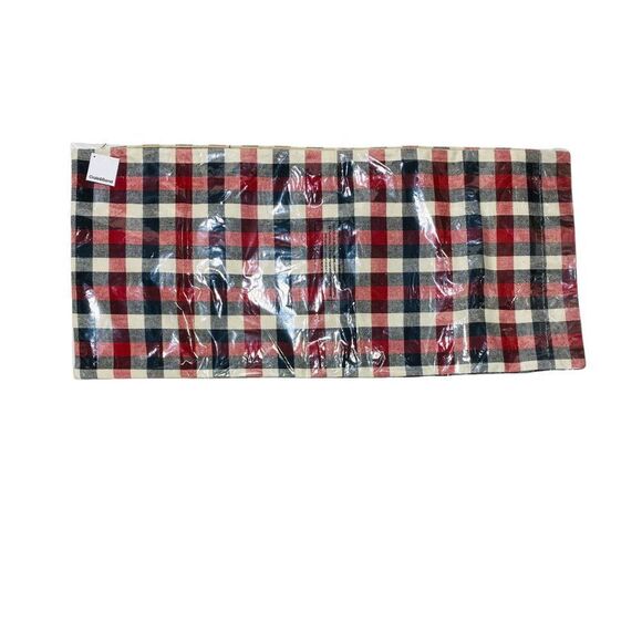 Crate and Barrel FINN 36" x 16" PILLOW COVER- Plaid-Red/Black/Ivory - Picture 4 of 8